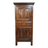 Standing man in Louis XIII style, made of solid oak, from the 20th century.
