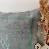 Coussin marocain gris Sabra