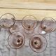 Set of 5 Biot bubble stem glasses H 15 cm, pink color