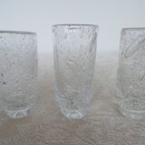 3 verres à shooter en verre bullé