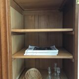 Vintage 3-doors cabinet with feet compass