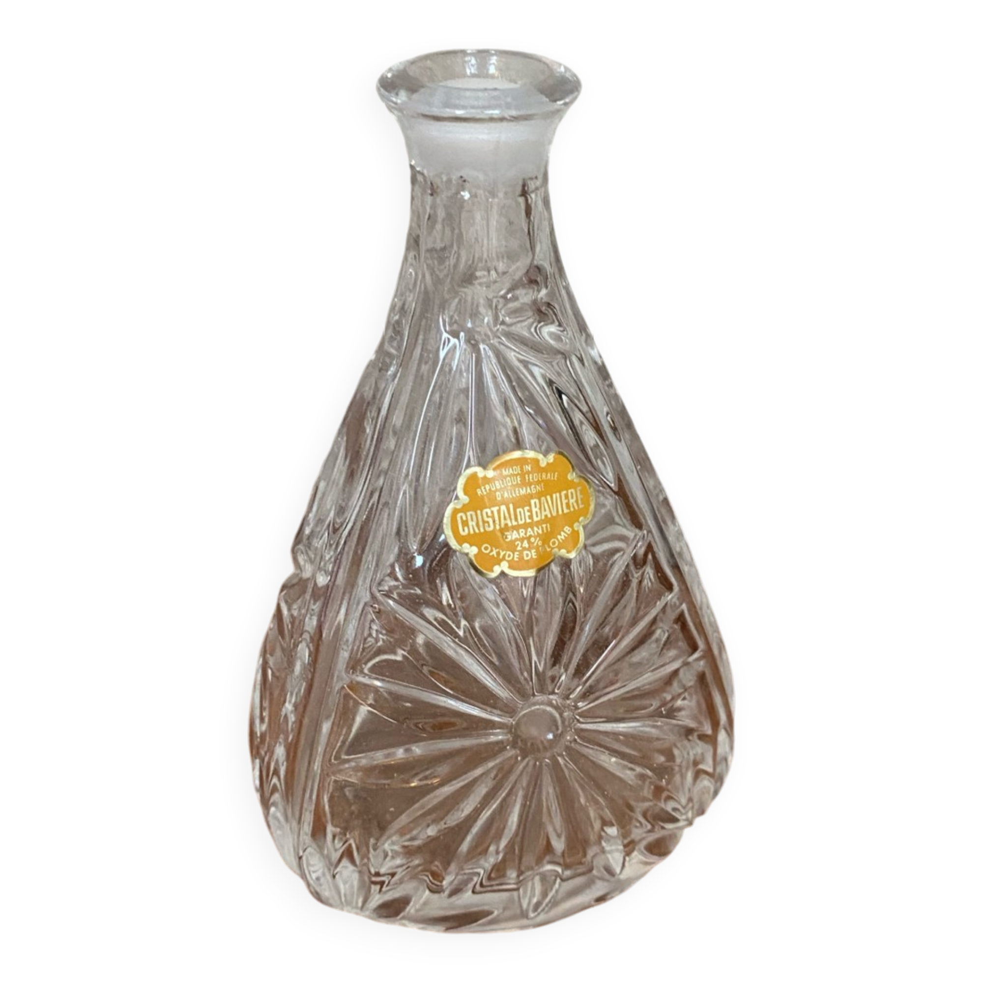 Antique Bavarian Crystal Liqueur Decanter Vintage Cut Crystal #B667