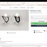 Fratelli Toso, Pair of Murano blown glass lamps, F.lli Toso, Murano Italy 1970s
