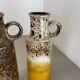 Set of 4 vintage pottery fat lava vases made by Scheurich, Germany, 1970s