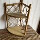 Corner shelf in rattan