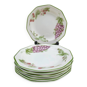 7 assiettes anglaises - staffordshire