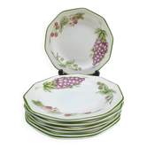 7 assiettes anglaises à dessert Churchill Staffordshire