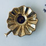 Indian candle holder in golden brass