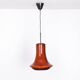 Dark red glass pendant light by Viktor Berndt for Flygsfors Sweden 1960s