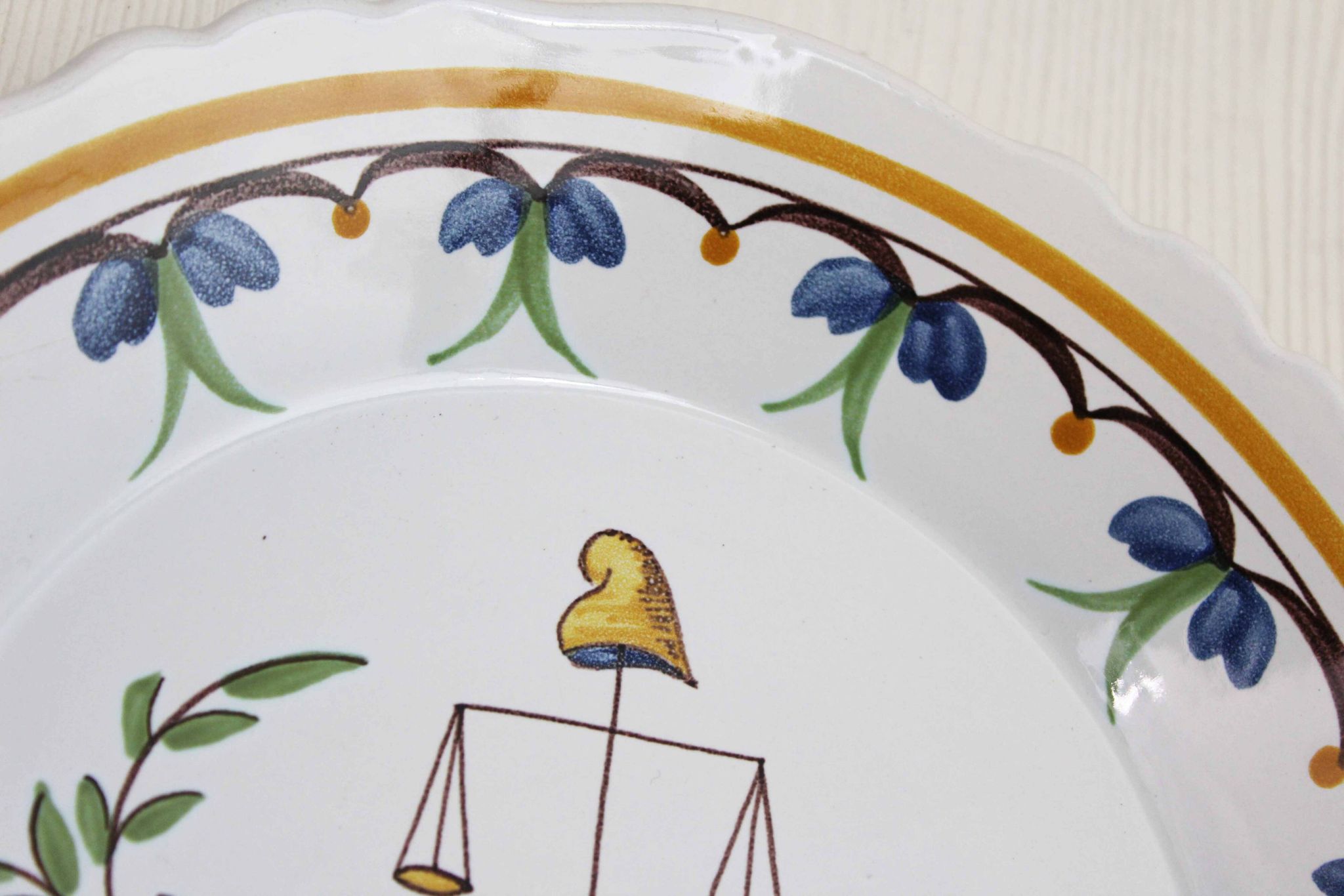 Revolution decorative plate in Nevers earthenware