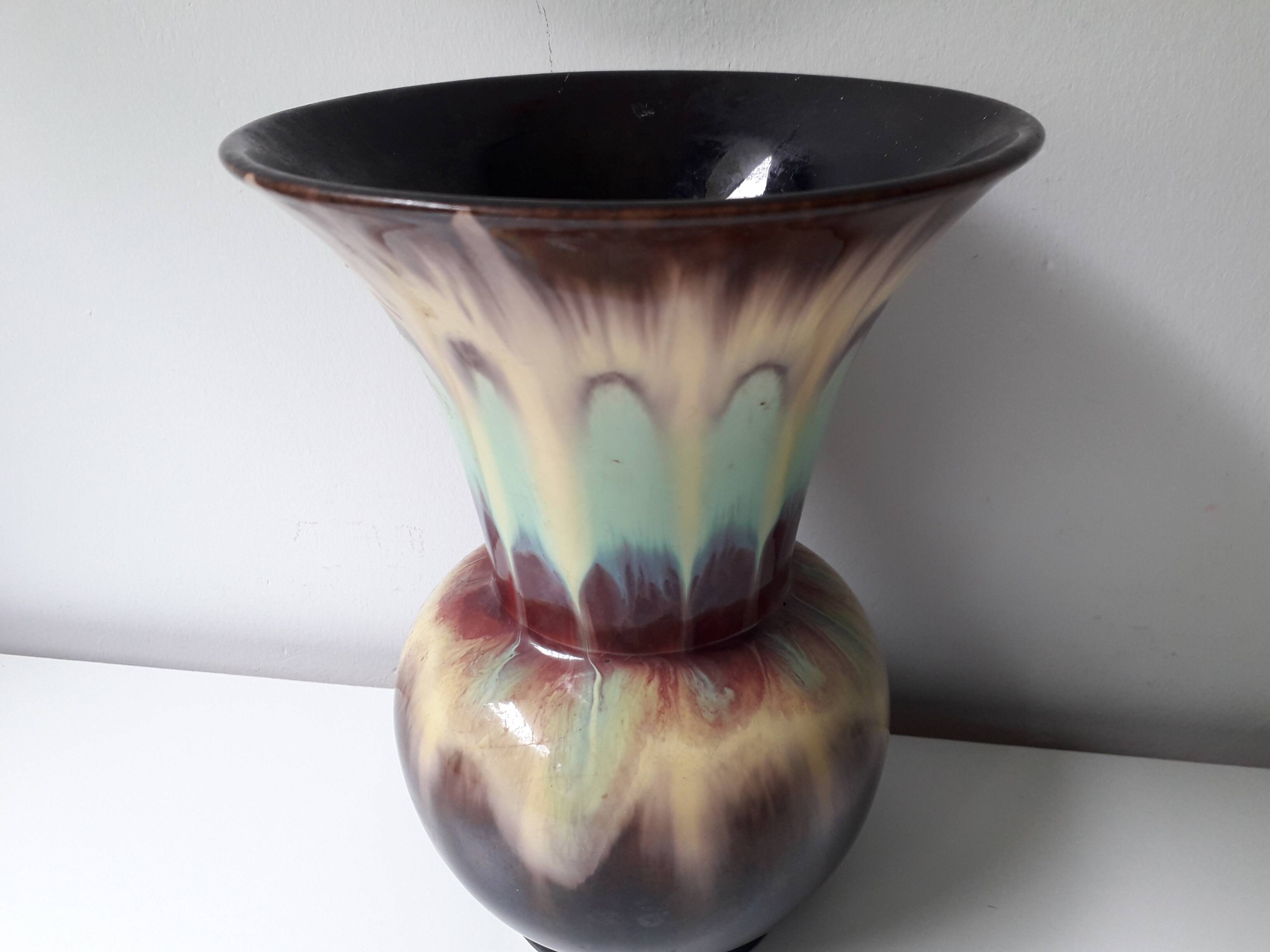Ceramic vase from the 60s numbered (18cm) A1