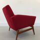 DANISH DESIGN ARMCHAIR IN WOOL & TEAK WOOD, 1970S
