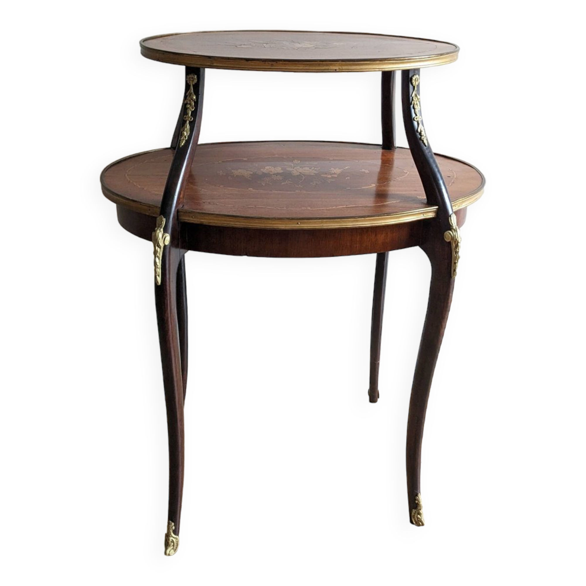 Louis XV style inlaid tea table 19th