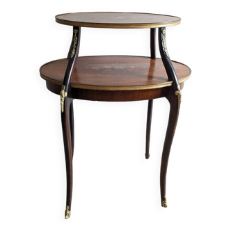 Louis XV style inlaid tea table 19th