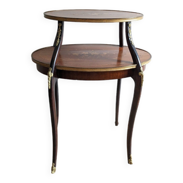 Louis XV style inlaid tea table 19th
