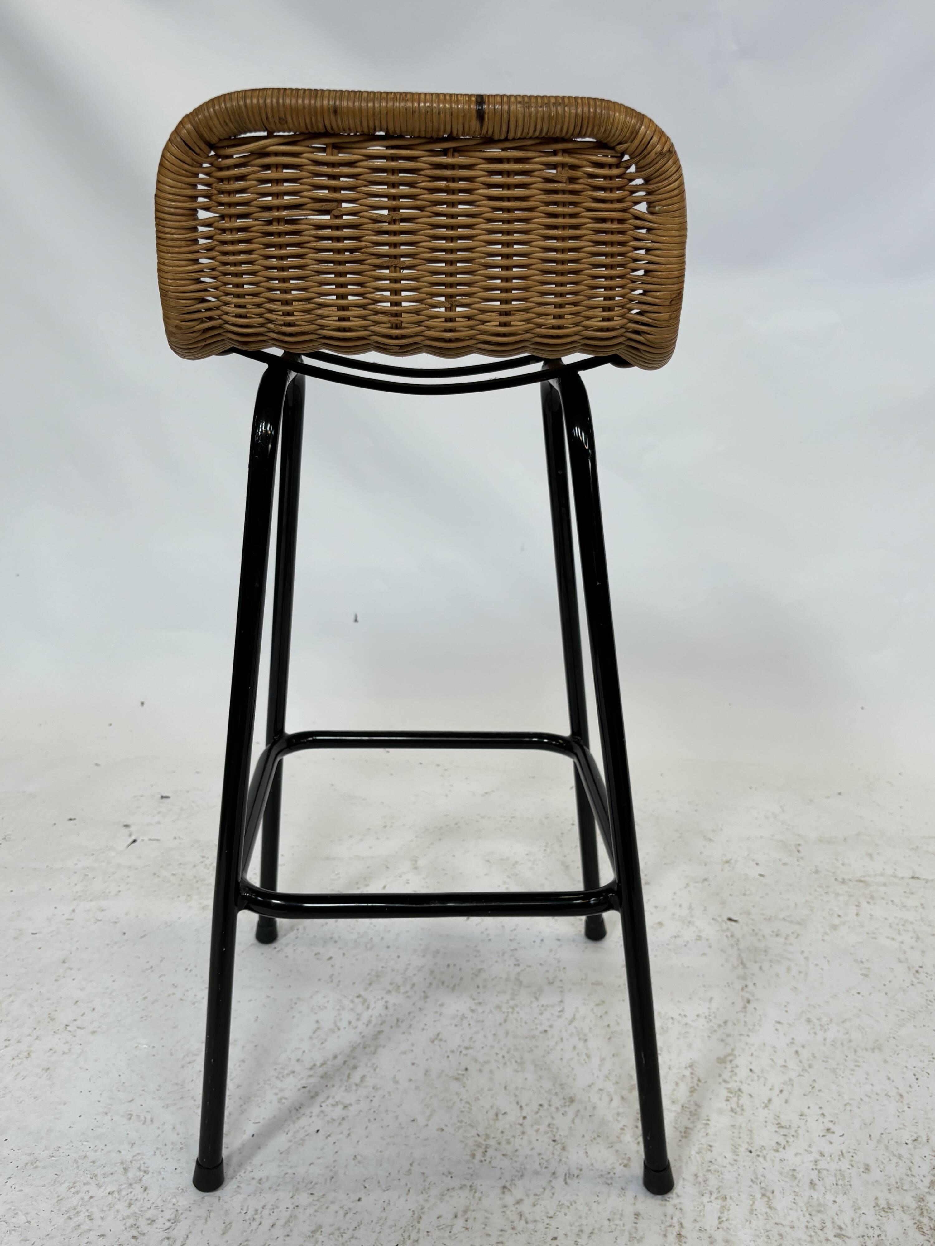 Tabouret de bar vintage Dirk van Sliedregt Rohe Noordwolde 1960 Pays-Bas