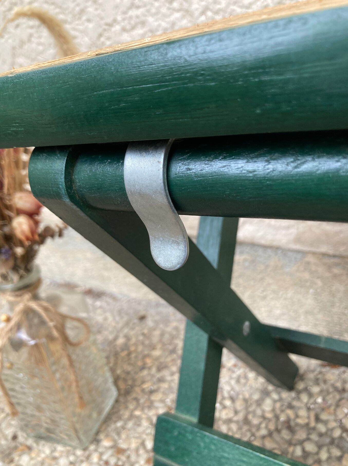 Folding stool in vintage canning