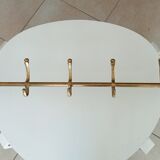 Coat rack in solid brass gilded 50s