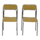Pair of vintage Bauhaus chrome metal chairs