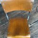 Série de 6 chaises d'école industrielle vintage empilable 1950 assise thermophormé