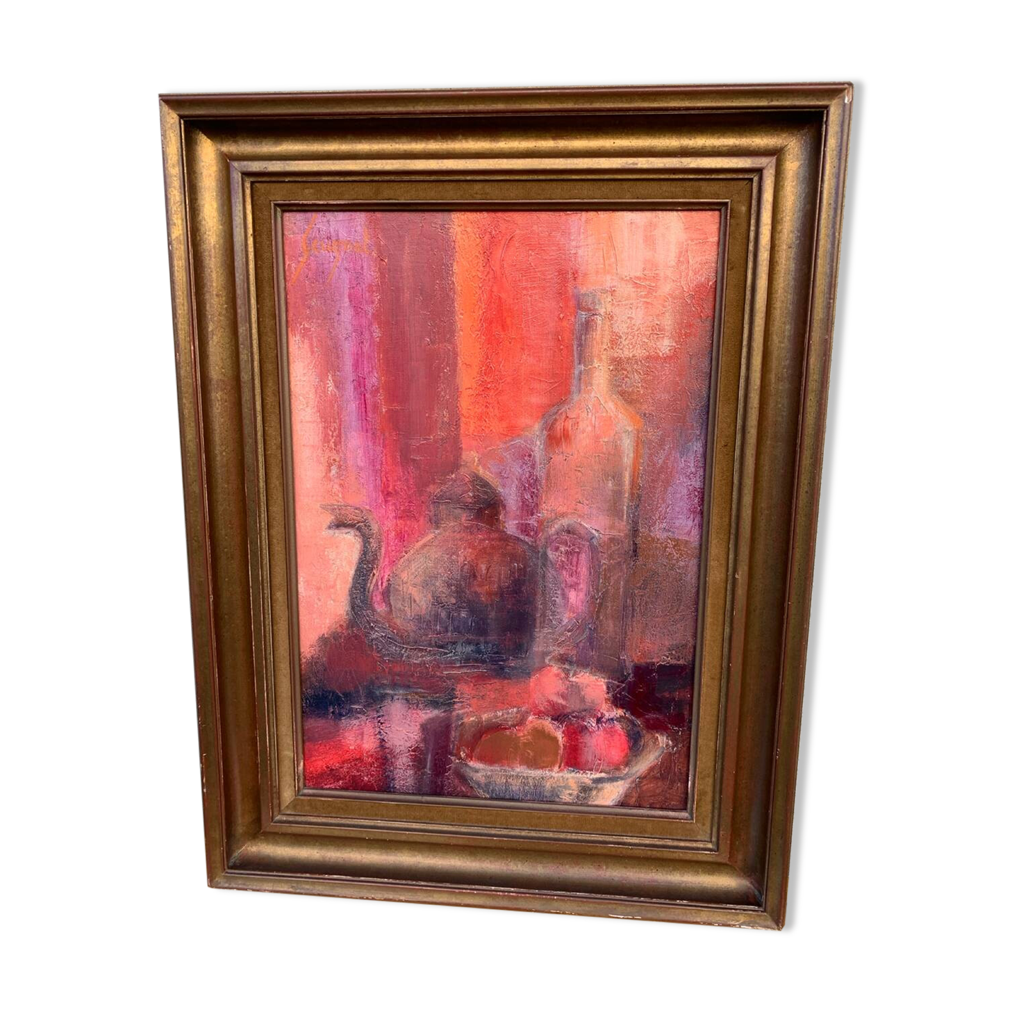 Still life painting made in oil on canvas 71 x 53 cm