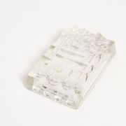 Cendrier Transparent en Verre, Années 1970, Italie