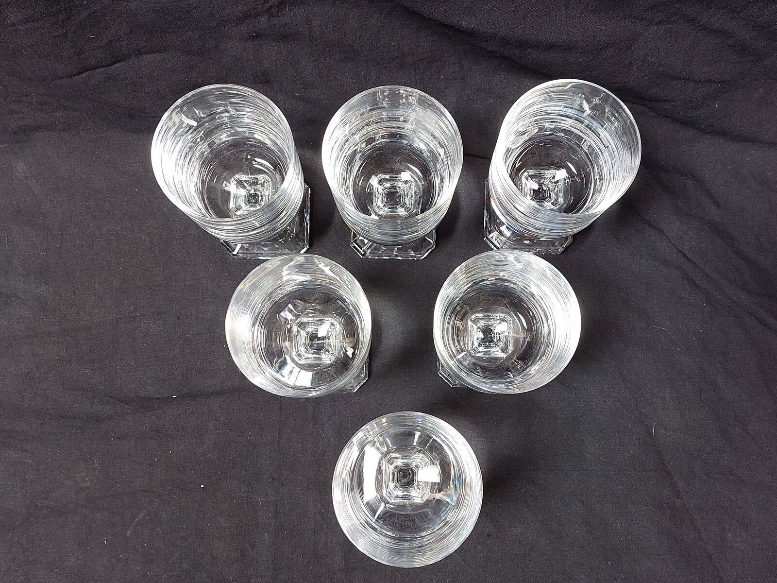 Set of 6 crystal water glasses from Villeroy and Boch, model Mercury - Height 14.