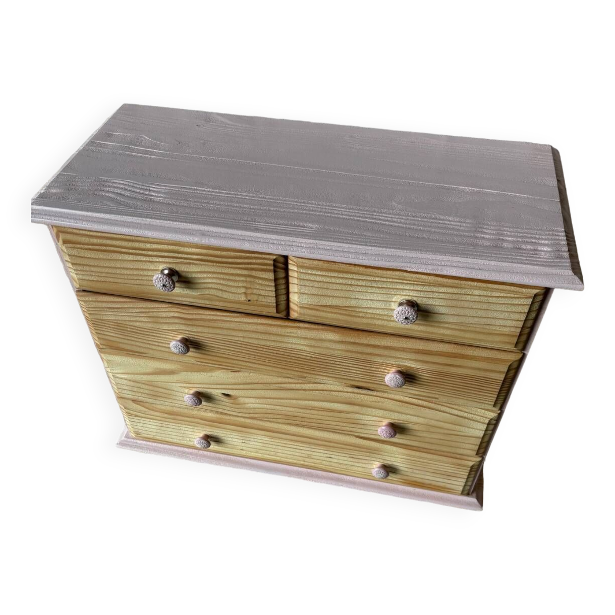 Revamped pine chest of drawers