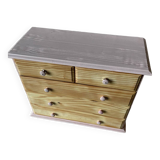 Revamped pine chest of drawers