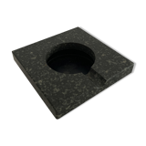 Black black square marble ashtray speckled green