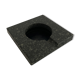 Black black square marble ashtray speckled green