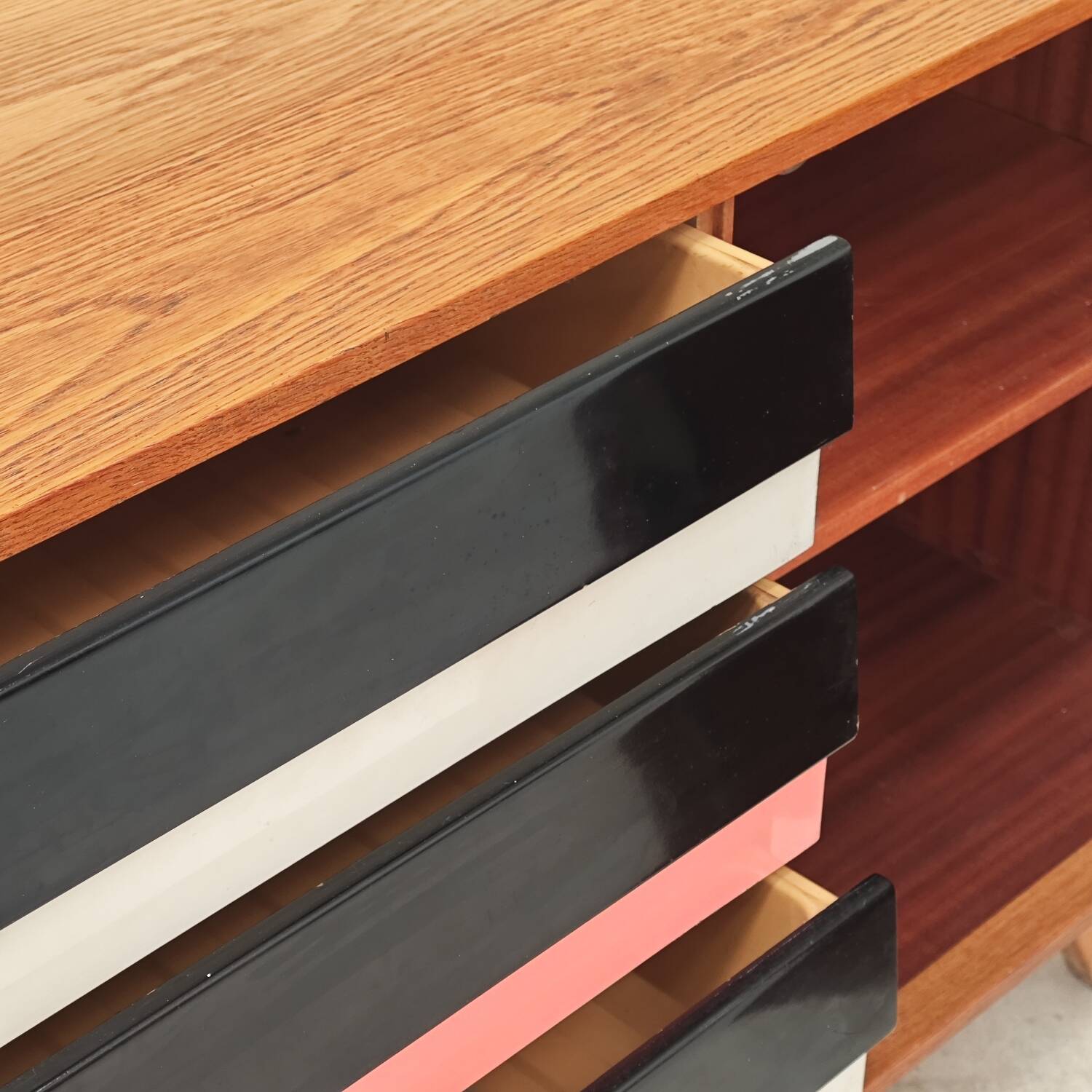 U-458 pink sideboard by Jiri Jiroutek for Interier Praha 1960