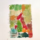 Original painting Abstract art mixed media on paper