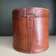 Leather collar box, circa 1900.