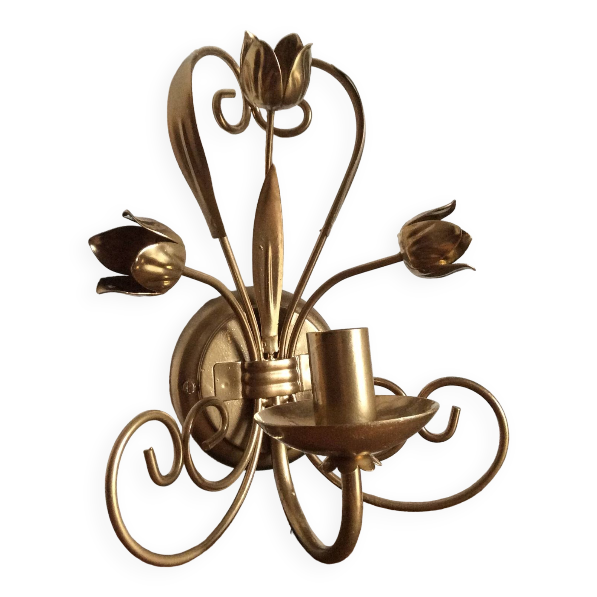 Gold metal wall light