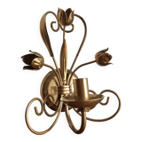 Gold metal wall light