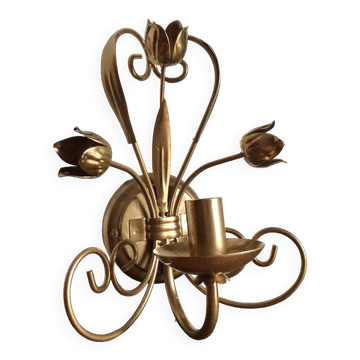 Gold metal wall light