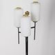 Vintage 50's floor lamp in metal and glass, italian design