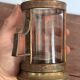 Night Candle Holder Brass Chiseled Blown Glass Night Light 19th Century
