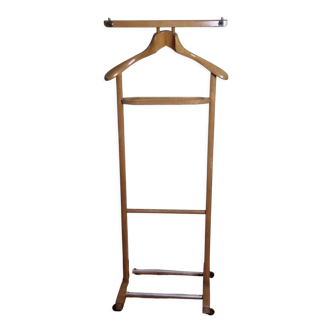 Valet de nuit, en bois blond, années 50