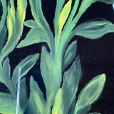 Tableau ancien , nature morte aux tulipes XX siècle