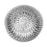 Plafonnier rond en verre structuré années 60/70