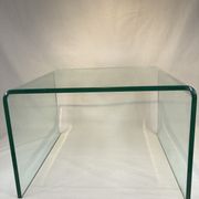Ensemble 2 tables gigognes en verre 1980