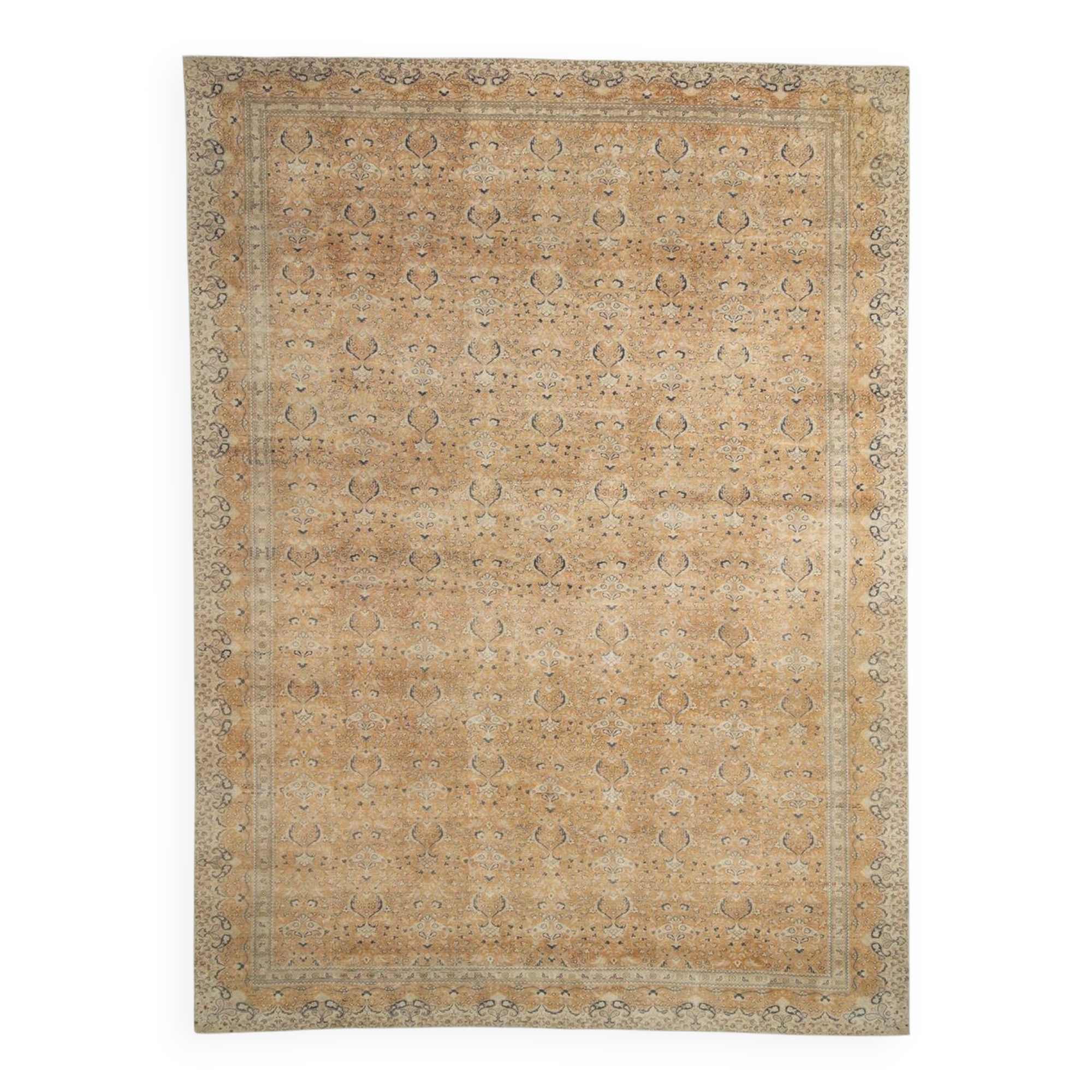 Grand Tapis Vintage Saumon et Beige, Motifs Classiques, 298x400 Cm