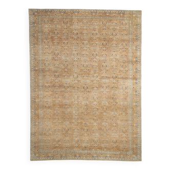 Grand Tapis Vintage Saumon et Beige, Motifs Classiques, 298x400 Cm