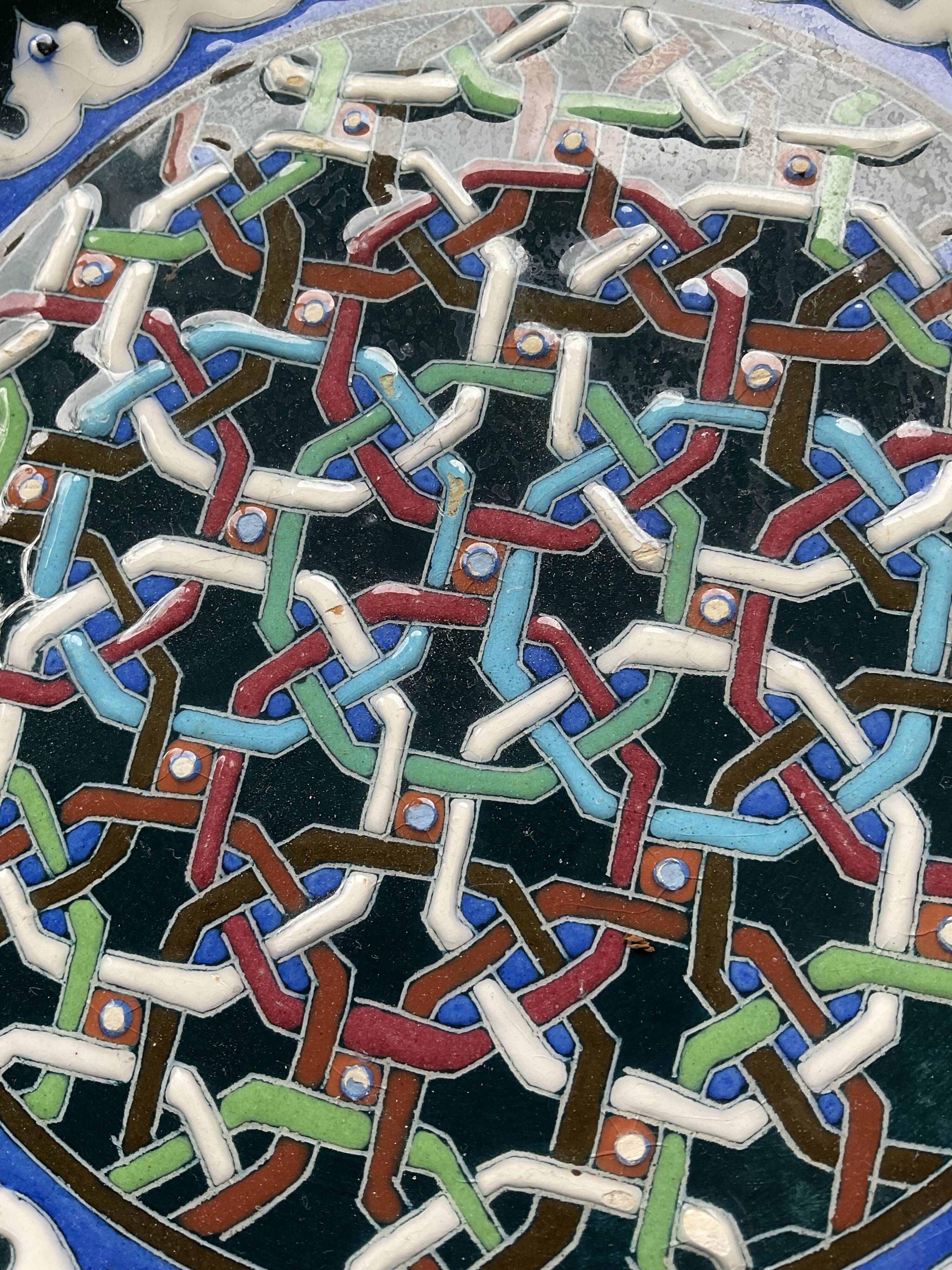 Antique plate KUTAHYA enamels