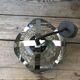 Vintage 70s molded glass hanging lamp