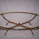 Italian coffee table oval ram feet - 60s