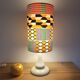 Afro-pop table lamp with Kente wax print