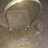 Set of 6 gilded brass chairs from the 1950s